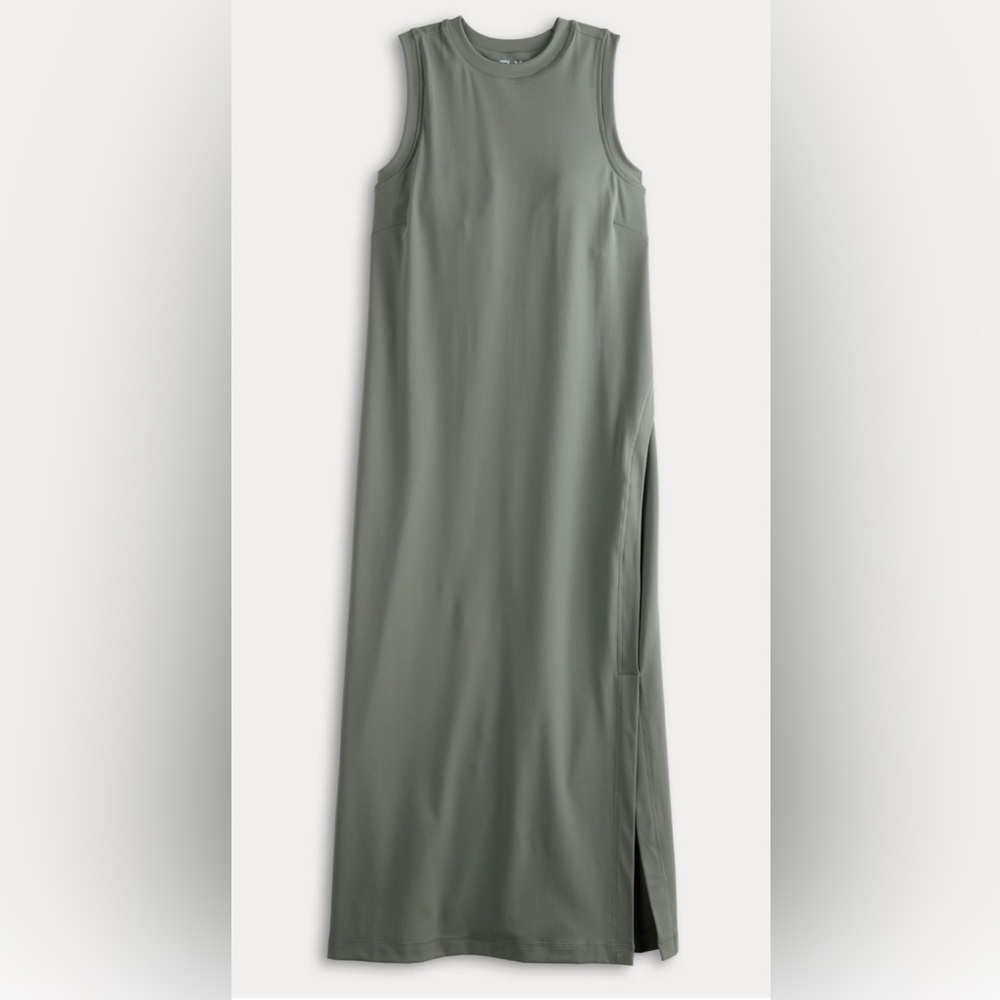 FLX AFFIRMATION High Neck Sleeveless Midi/Maxi Dress in Ashen Pewter (S)